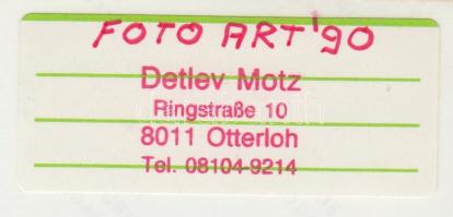 Cca 1990 &#8211; Detlev Motz (Otterloh) vintage fotóművészeti alkotás, pecséttel jelzett 13x18 c...