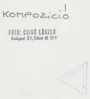 cca 1970-1980 Csigó László: Kompozíió; vintage fotó, pecséttel jelzett; 3x17 cm