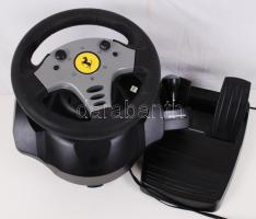 Thrustmaster kormány és pedál PC számítógépekhez, USB csatlakozóval, működik, 25×25 cm + 24×24 cm