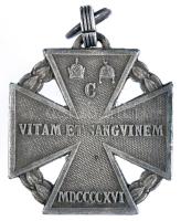 1916. "Károly-Csapatkereszt" cink kitüntetés mellszalag nélkülT:2 Hungary 1916. "Karl Troop Cross" zinc decoration without ribbon C:XF