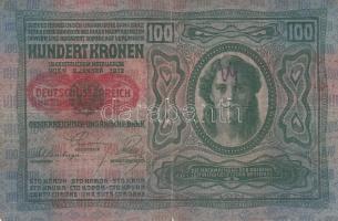 1912. 100K (5x) kettő felülbélyegzés nélkül a többi mind klf felülbélyegzésekkel T:III,III-