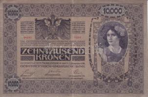 1918. 10.000K piros "Magyarország" felülbélyegzésekkel T:III
