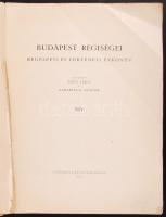 Budapest régiségei. Régészeti és történeti évkönyv XIV. Szerk. Nagy Lajos - Zakariás G. Sándor. Bp.,...