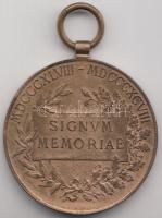 1898. "Jubileumi Emlékérem Fegyveres Erő Számára / Signum memoriae" Br kitüntetés mellszal...