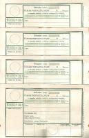 4 db kitöltetlen tábori postautalvány
