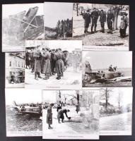 cca 1945 16db, II. világháborús fotó, kartonra kasírozva, feliratozva, korabeli negatívok későbbi na...