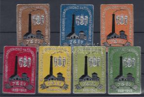 1943 75 éves az első Magyar Gyapjúmosó és Finomposztó Gyár levélzáró sor ezüst dombornyomással