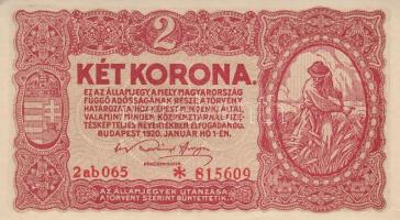 1920. 2K "2ab" (3x) egymás utáni sorszámmal T:I,I-