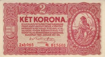 1920. 2K "2ab" (3x) egymás utáni sorszámmal T:I,I-