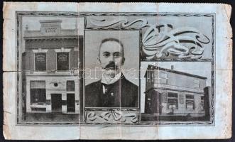 1907 Usa, G.V. Hamory gőzhajó és vasúti ügynökség és International Bank által kiállított csekk, háto...