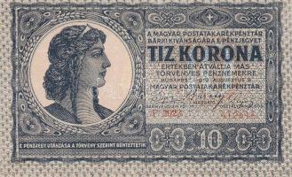 1919. augusztus 9. 10K felfelé tolódott nyomattal T:I