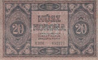 1919. augusztus 9. 20K T:II-,III(kétszer hajtott, nagyon szép papír)