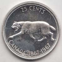 Kanada 1967. 25c Ag T:2 Canada 1967. 25 Cents Ag C:XF