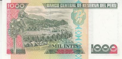Peru 1988. 1000I "Andrés Avelino Cáceres" (5x) T:I,I- (hajtatlanok)
Peru 1988. 1000 Intis ...
