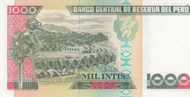 Peru 1988. 1000I "Andrés Avelino Cáceres" (5x) T:I,I- (hajtatlanok)
Peru 1988. 1000 Intis ...