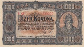 1923. 1000K T.W. nyomdahely jelöléssel T:III