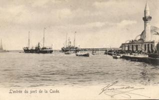 Chania Crete, entrance of the port