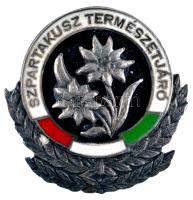 ~1965. "Szpartakusz Természetjáró" tűzzománcozott ezüstözött turista jelvény (2x) kétféle T:1-,2