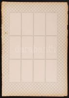 1909 Képes magyar bélyegek 19 darab korabeli üres albumlap gyűjtési bélyegekhez