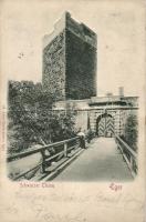 Cheb, Eger; Black Tower, Emb. (wet damage)