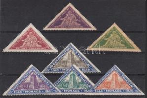 1925-1926 A Nemzeti Múzeum Jókai kiállítása levélzáró sor (3 db) + Mohács levélzáró sor (4 db)