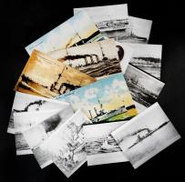 10db fotóreprodukció, fotóprint császári német hadihajókról / 
Photo reproductions of imperial Germa...