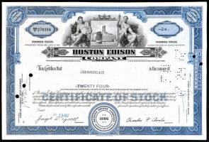 Amerikai Egyesült Államok 1967. Boston Edison Company 24db részvénye egyenként 10$ értékben T:I- USA 1967. Boston Edison Company 24 shares, each with the value of 10$ C:AU