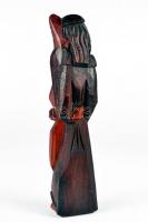 Fából faragott festett "Klezmer" muzsikus, m:19 cm