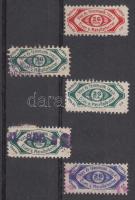 Vas- és fémmunkások 5 db segélybélyeg "Vasas ne hagyd magad!"