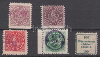 1914 Műszerészek Védelmi Alapja 5 db segélybélyeg