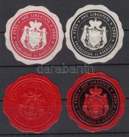 1935 II. Rákóczi Ferenc 4 db klf pecsétbélyeg