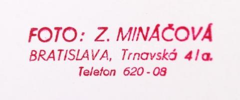 cca 1970-1980 Z. Minácová: Játék I-IV. vintage alkotások, pecséttel jelezve; sakk motívum; / Game wi...