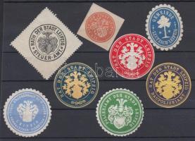 Leipzig 8 db városi pecsétbélyeg