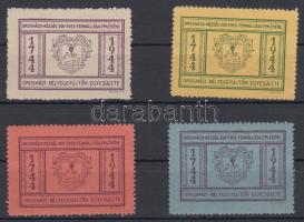 1944 Orosháza 4 db bélyegkiállítási levélzáró