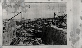 Buenos Aires port, metal card (gluemark)