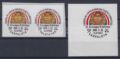 2008 ELGYÜSZ 3 db levélzáró (2 öntapadós) + boríték