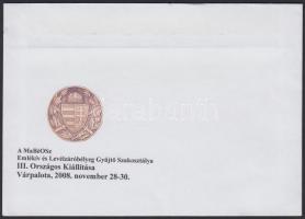 2008 ELGYÜSZ 3 db levélzáró (2 öntapadós) + boríték