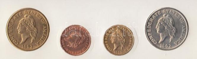 Amerikai Egyesült Államok DN. "1862 - Amerikai Konföderációs Államok" fém érme szett díszt...