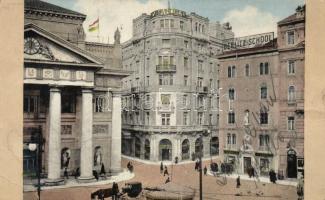 Trieste Piazza della Borsa, Carlo Wieninger's Grande Restaurant, Berlitz school (b)