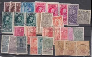 33 db régi román okmánybélyeg berakólapon