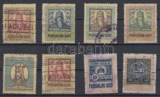 8 db forgalmi adóbélyeg