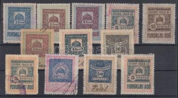 12 db értékpapír forgalmi adóbélyeg