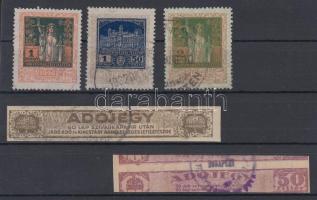 5 db törvénykezési illeték + adójegy, összesen 5 db