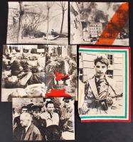 11db nagyméretű fotóreprodukció az 1956-os eseményekről, viseltes állapotban, 25×17-30×25cm