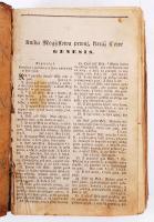 cca 1800 Szlovák nyelvű Biblia. Korabeli egészbőr kötésben, a kötéstáblán több helyen szúrágás nyoma...