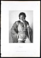 1864 Iphigenia és Oresztész. 2db acélmetszet, Brockhaus + Wilhelm von Oranien, acélmetszet, megjelent a Goethe galéria című könyvben, Lipcse 1864, 15×11 cm Iphigenia and Orestes, 2 steel engravings by Brockhaus, 28x20cm