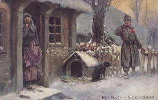 'Isten veled, viszontlátásra' búcsúzó katona / farewell