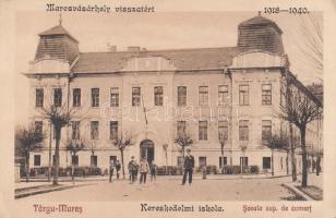 Marosvásárhely kereskedelmi iskola, visszatért felülnyomás / trade school (EK)