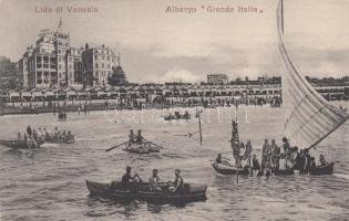 Venice Lido, "Grande Italia" Hotel, advertisement on the back side