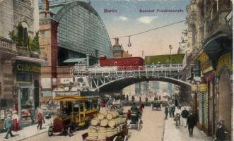 Berlin Bahnhof, Friedrichstraße / railway station, street, autobus (EK)